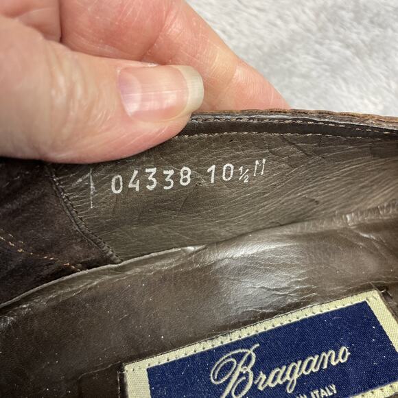 Bragano Woven‎ Kiltie Loafers Mens 10.5M Brown Leather Preppy Made in Italy main image 4